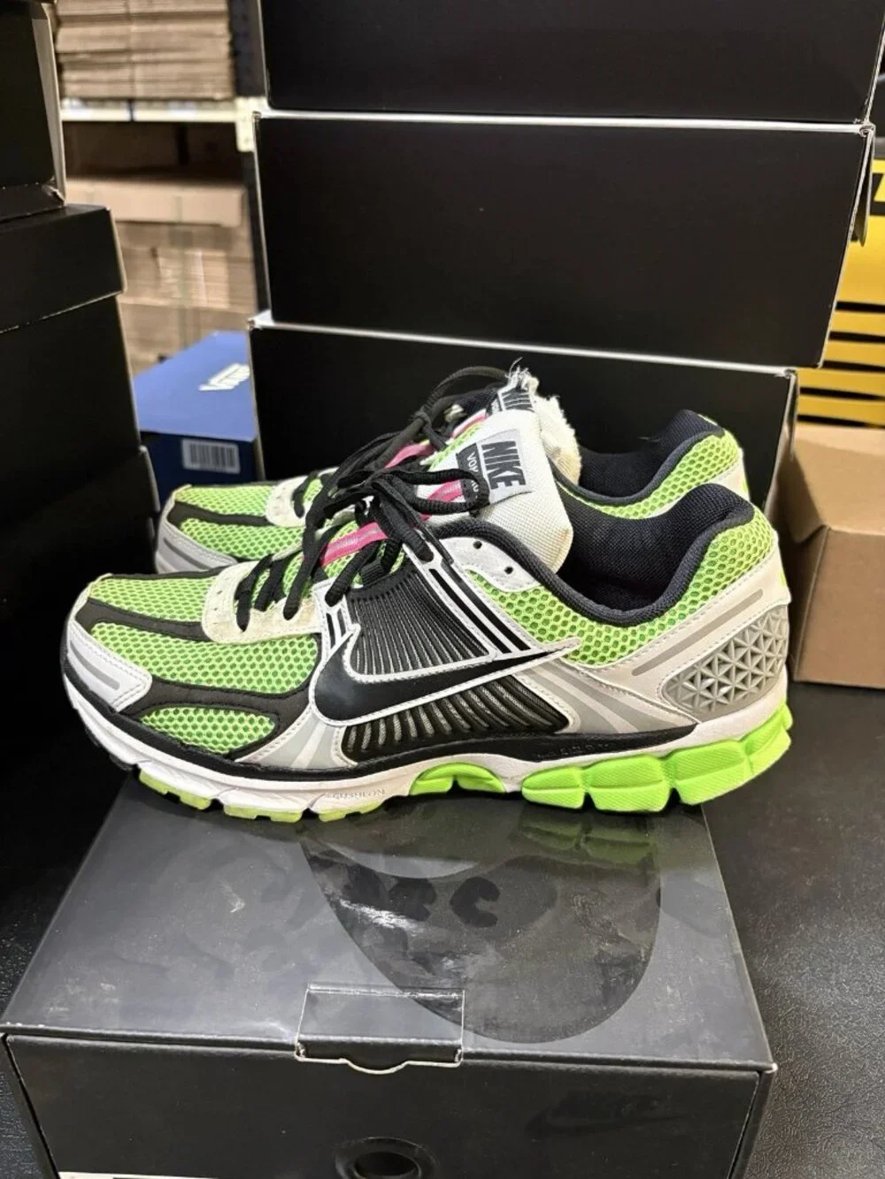 WORN Men’s Nike Zoom Come to 5 Electric Green CI1694-300 Size 12 WITH BOX